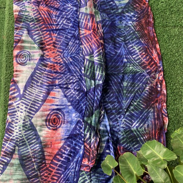 Batik Adire Design in Soft Cotton Long Length 5 yards