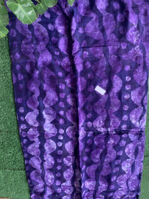 Batik Adire Design in Soft Cotton Long Length Fabric 5 yards