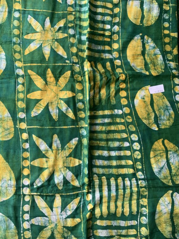 Batik Adire Design in Soft Cotton Long Length Fabric 5 yards