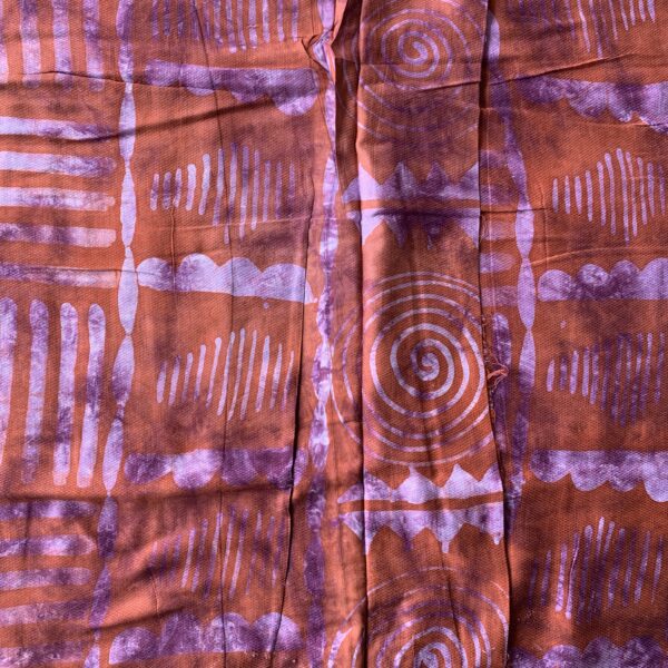 Batik Adire Design in Soft Cotton Long Length Fabric 5 yards