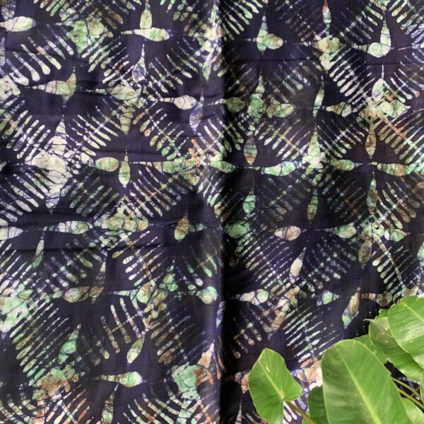 Batik Adire Design in Soft Cotton Long Length Fabric 5 yards