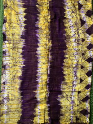 Batik Adire Design In Soft Cotton Long Length Fabric 5 yards