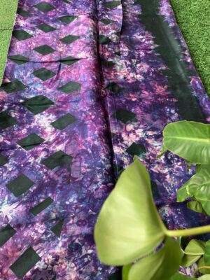 Batik Adire Design in Soft Cotton Long Length Fabric 5 yards