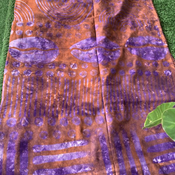 Batik Adire Design in Soft Cotton Long Length Fabric 5 yards